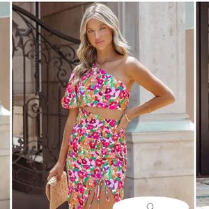 NWOT Vici Floral Cutout Dress